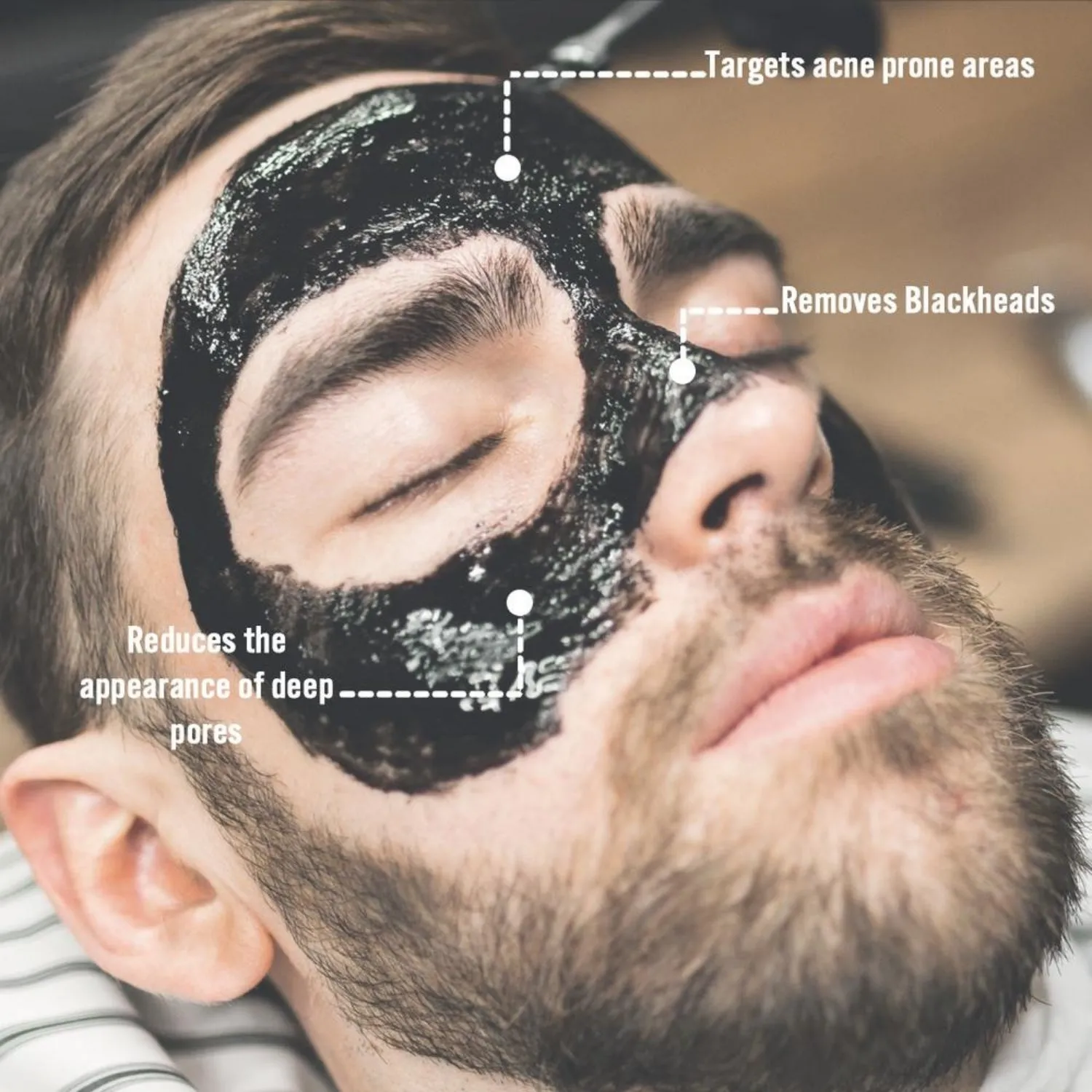 Barber Pro Face Putty Peel-Off Mask With Activated Charcoal (40ml)