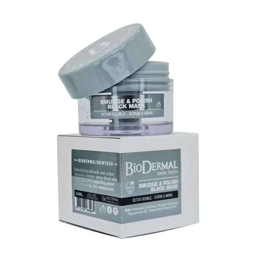 BIODERMAL Smudge & Polish Black Mask 30ml