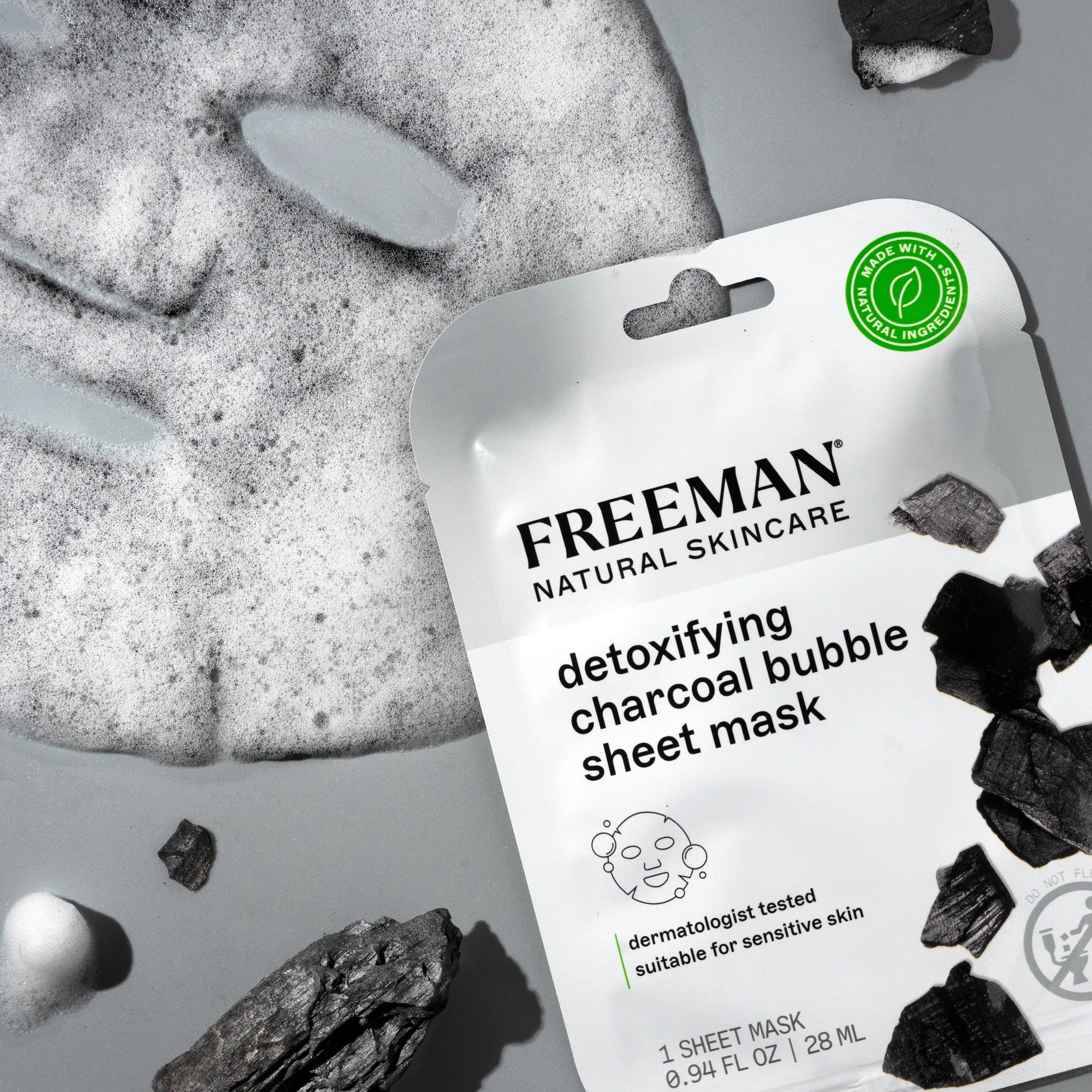 Detoxifying Charcoal Bubble Facial Sheet Mask