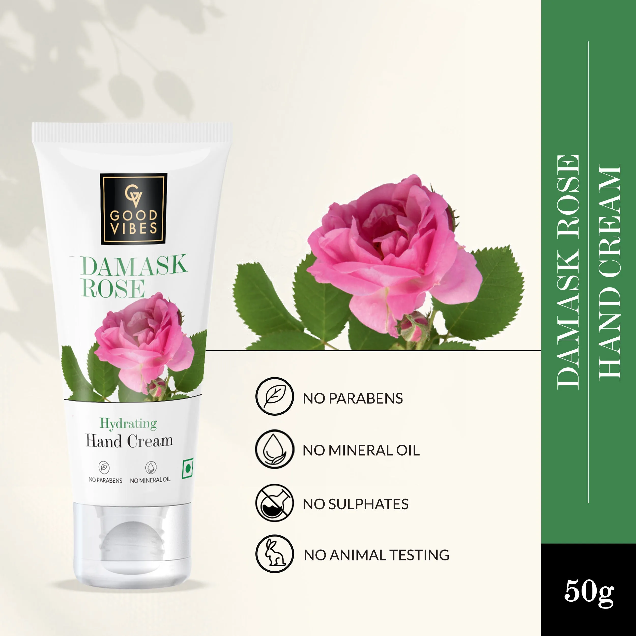 Good Vibes Damask Rose Hydrating Hand Cream (50 gm)