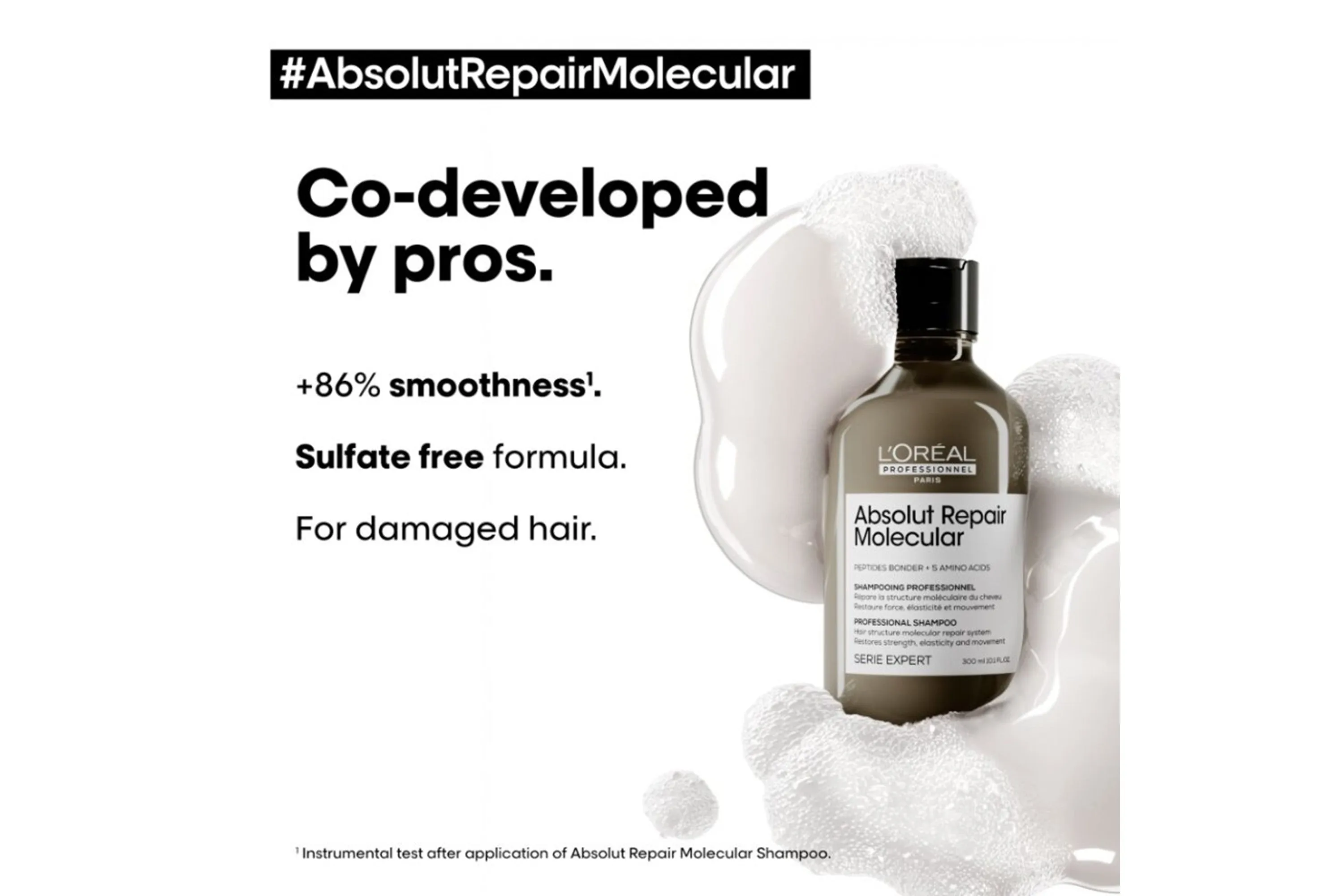 L'Oréal Professionnel Serie Expert Absolut Repair Molecular Shampoo,Mask & Leave-In Mask Trio