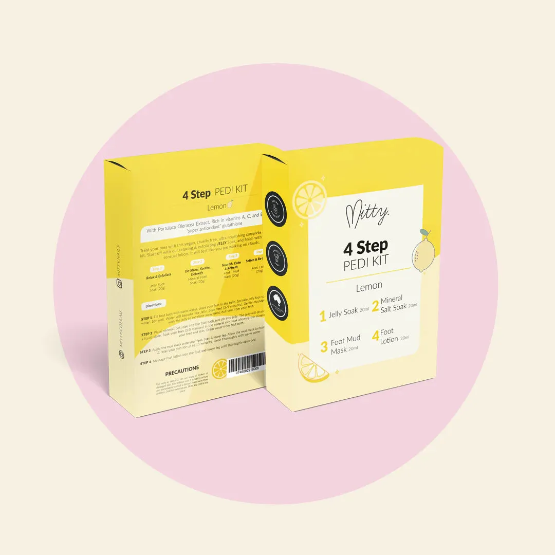 Mitty 4 Step Pedi Kit - Lemon