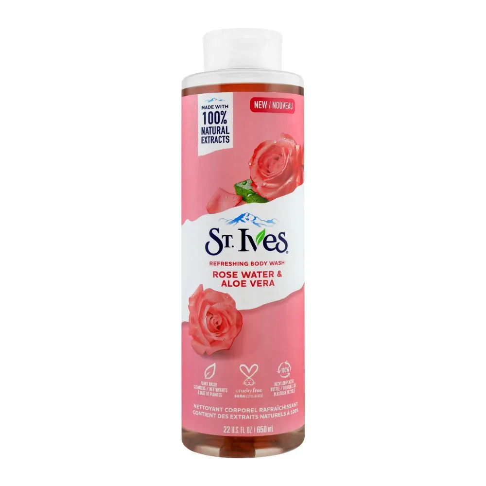 St.Ives Rose Water & Aloe Vera Refreshing Body Wash 650ml