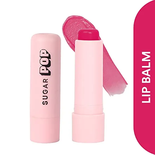 SUGAR POP Nourishing Lip Balm 06 Strawberry - 4.5 gms – Tinted Lip Moisturizer for Dry and Chapped Lips, Enriched with Castor Oil, Intense Hydration and UV protection